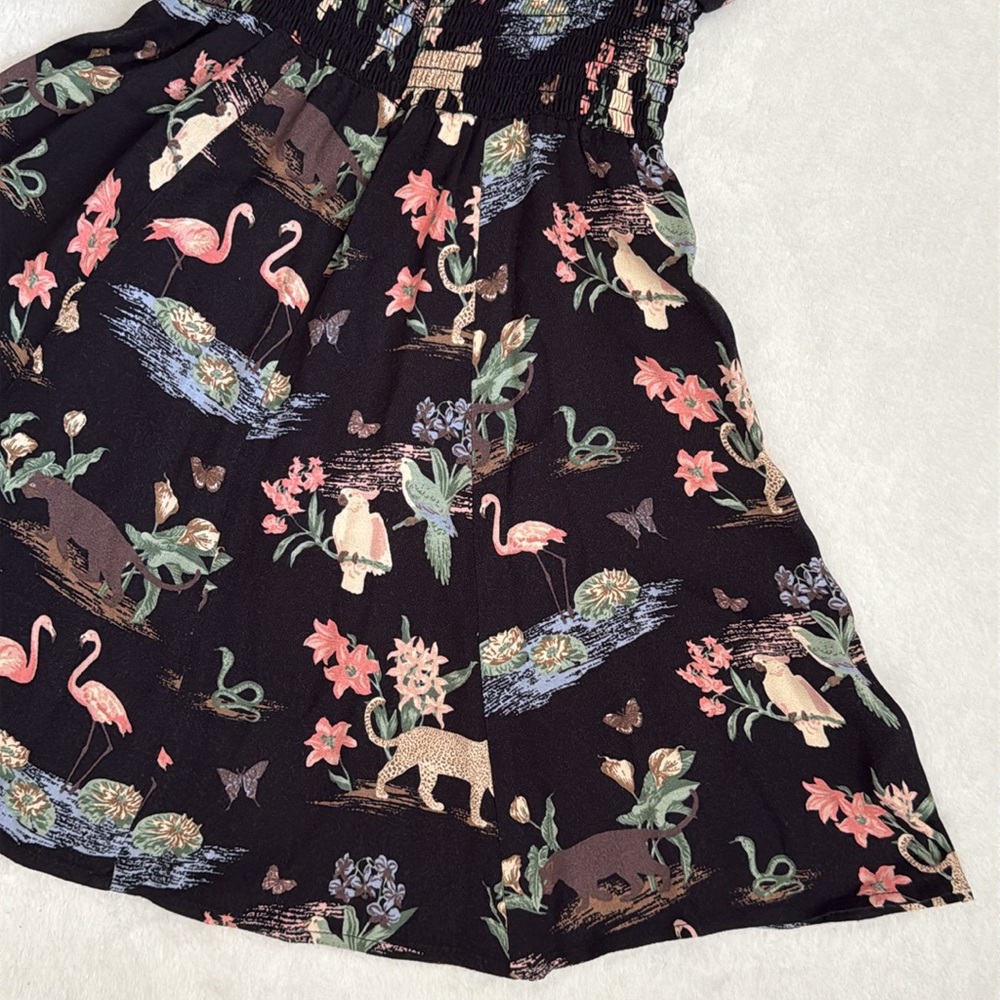 Reformation | Emmaline Mini Dress Brasilia Animal Print Sundress Black (2) - Picture 15 of 16
